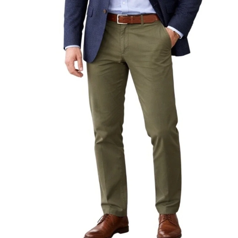 J. Crew Men's Slim-Fit Stretch Chino Classic Casual Flat Front Pants Sz  W30 L30
